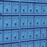 ow of archive boxes